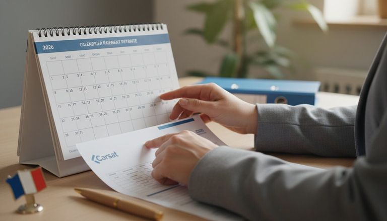 Calendrier paiement retraite 2026 Carsat : toutes les dates