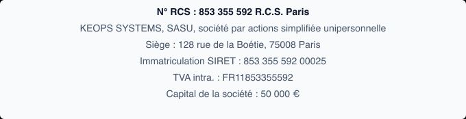 Informations éditeur du site